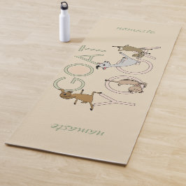 CUTE GOAT YOGA - JOUW TEKST VERANDEREN MET KLEUR T YOGAMAT