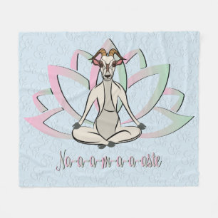 CUTE GOAT YOGA   Namaste GetYerGoat™ Fleece Deken