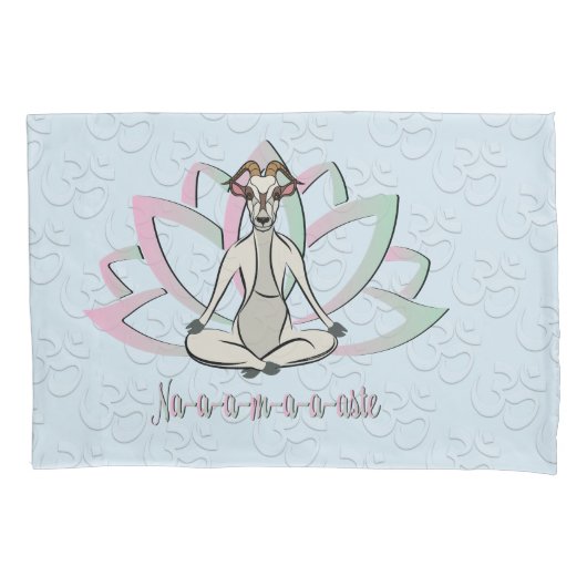 CUTE GOAT YOGA | Namaste GetYerGoat™ Kussensloop (Voorkant-Links)