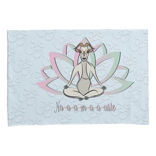 CUTE GOAT YOGA | Namaste GetYerGoat™ Kussensloop (Voorkant-Rechts)