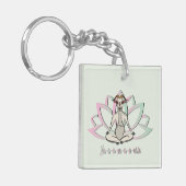 CUTE GOAT YOGA | Namaste GetYerGoat™ Sleutelhanger (Voorkant Links)