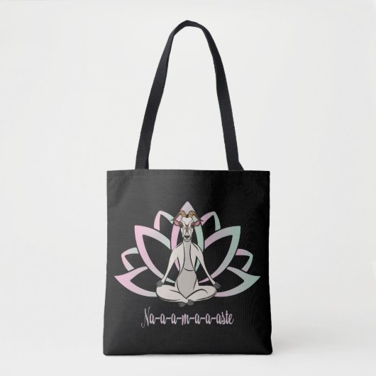 CUTE GOAT YOGA | Namaste GetYerGoat™ Tote Bag (Voorkant)