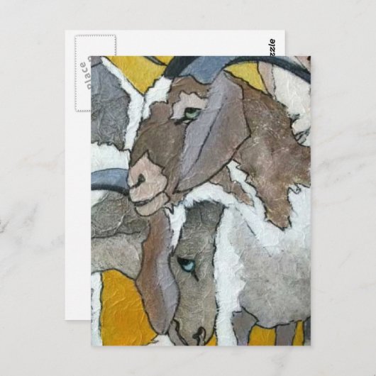 Cute Goats Cuddling Briefkaart (Voorkant / Achterkant)