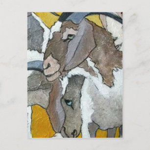 Cute Goats Cuddling Briefkaart