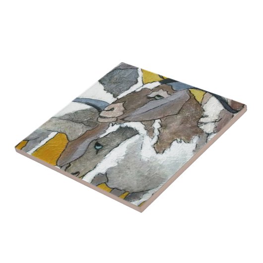 Cute Goats Cuddling Tegeltje (Zijkant)