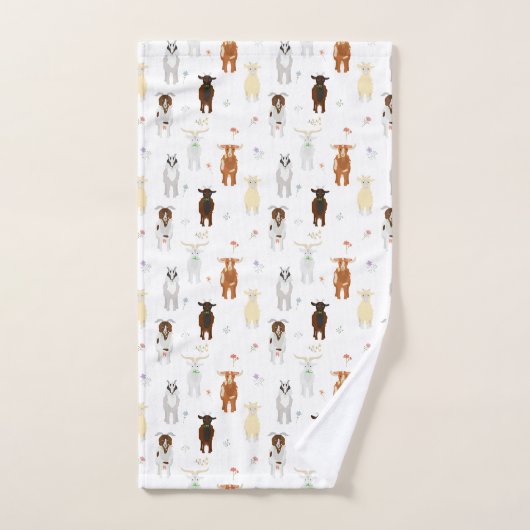 Cute Goats Farm Animals Bad Handdoek (Handdoek)