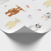 Cute Goats Farm Animals Cadeaupapier (Hoek)