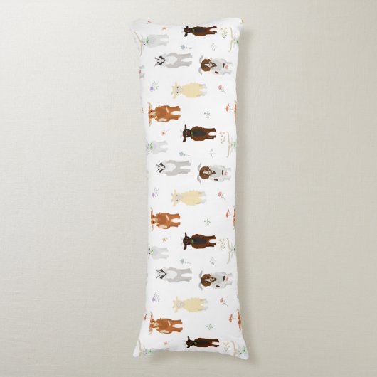 Cute Goats Farm Animals Lichaamskussen (Voorkant Verticaal)