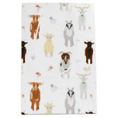 Cute Goats Farm Animals Medium Cadeauzakje (Voorkant)
