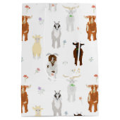 Cute Goats Farm Animals Medium Cadeauzakje (Achterkant)