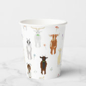 Cute Goats Farm Animals Papieren Bekers (Achterkant)