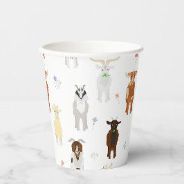 Cute Goats Farm Animals Papieren Bekers