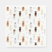 Cute Goats Farm Animals Servet (Voorkant)