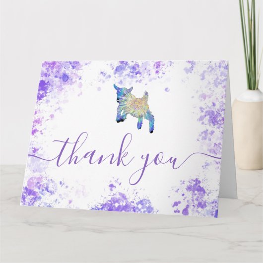 Cute Goats Farm Birthday Party Bedankkaart (Voorkant)