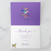 Cute Goats Farm Birthday Party Bedankkaart (Binnen)