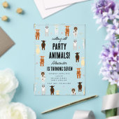 Cute Goats Farm Party Animals Goat Birthday Theme Acryl Uitnodigingen (Insitu (Huwelijk))