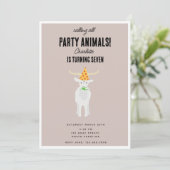 Cute Goats Farm Party Animals Goat Birthday Theme Kaart (Staand voorkant)