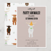 Cute Goats Farm Party Animals Goat Birthday Theme Kaart (Voorkant / Achterkant)