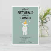 Cute Goats Farm Party Animals Goat Birthday Theme Kaart (Staand voorkant)