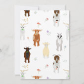 Cute Goats Farm Party Animals Goat Birthday Theme Kaart (Achterkant)