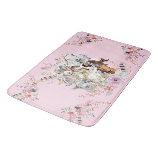 Cute GOATs | Portretten van geit van Waterverf Get Badmat (Gekanteld)