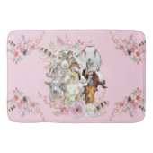 Cute GOATs | Portretten van geit van Waterverf Get Badmat (Voorkant)