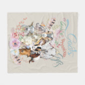 Cute GOATs | Portretten van geit van Waterverf Get Fleece Deken (Voorkant (Horizontaal))