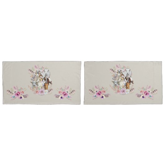 Cute GOATs | Portretten van geit van Waterverf Get Kussensloop (Voorkant-Set)