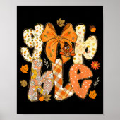 Cute Gobble Gobble Turkey Lgrim Little Boys Thanks Poster (Voorkant)