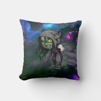 Cute Goblin in Cave Kussen