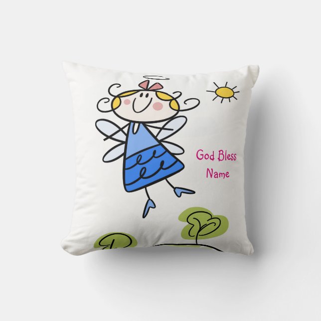 Cute Goddochter Angel Personalized Kussen (Voorkant)