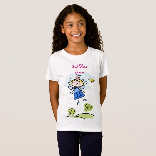 Cute Goddochter Angel Personalized T-shirt (Voorkant volledig)