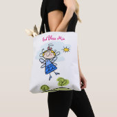 Cute Goddochter Angel Personalized Tote Bag (Dichtbij)