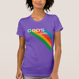 Cute God's Girl Rainbow Inspirerend Christelijk T-shirt