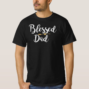 Cute Gold Arrow Blessed Dad Thanksgiving T-shirt