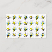 Cute Gold Bee Hive Baby shower Diaper Raffle Game Informatiekaartje (Achterkant)