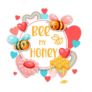 Cute Gold Bee Mijn Honey Text met Bee en Heart Romper