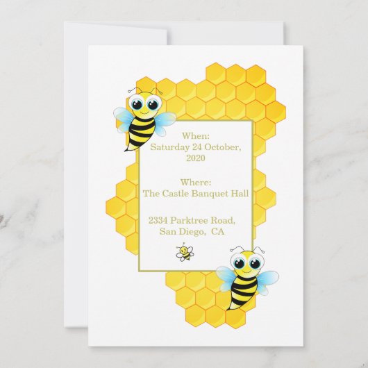 Cute Gold Blue Yellow mammie om Baby shower te wor Kaart (Achterkant)