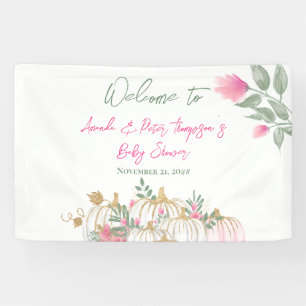 Cute Gold Blush Roze pomkin Little Baby shower Spandoek