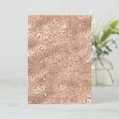 Cute Gold Cheetah Leopard Skin Print Patroon Bedankkaart (Staand voorkant)