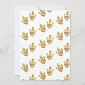 Cute Gold Dinosaur kinderen Birthday Dino Trex Kaart (Achterkant)