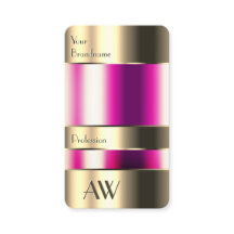 Cute Gold Glass Can Girly Pink Fluids and Monogram