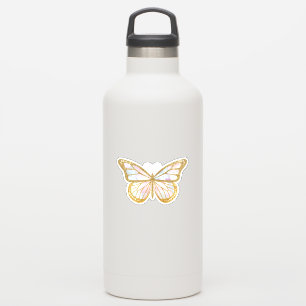 Cute Gold Glitter Butterfly Sticker