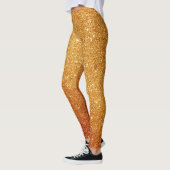 Cute Gold Glitter | Goud Leggings Vrouwen (Links)