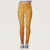 Cute Gold Glitter | Goud Leggings Vrouwen (Voorkant)