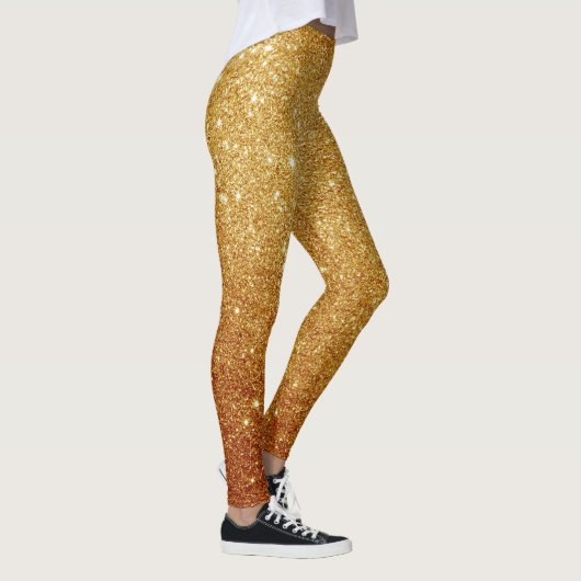 Cute Gold Glitter | Goud Leggings Vrouwen (Rechts)
