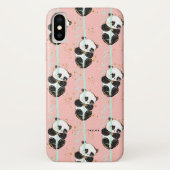 Cute Gold Glitter Kawaii Panda Pattern Case-Mate iPhone Case (Achterkant)