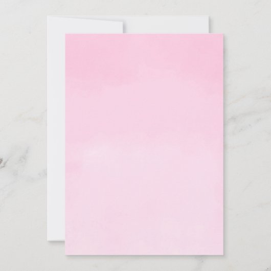 Cute gold glitter star moon cloud roze baby shower kaart (Achterkant)