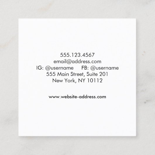 Cute Gold Heart 6 Punch Customer Loyalty Square (Achterkant)