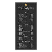 Cute Gold Heart Beauty Salon Price List Menu 2 (Voorkant)